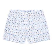 Fedeli Polyester Badshorts med Elastiskt Bälte Blue, Herr