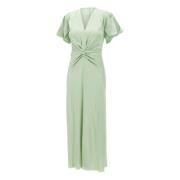 Victoria Beckham Mintgrön Satin Midi Klänning Green, Dam