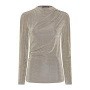 Bruuns Bazaar Elegant Draped Blouse Gray, Dam