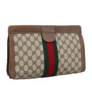 Gucci Vintage Pre-owned Laeder kuvertvskor Beige, Dam