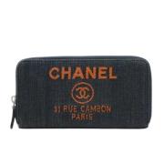 Chanel Vintage Pre-owned Denim plnbcker Blue, Dam