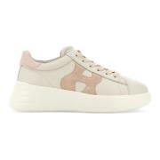 Hogan Ikoniska Rebel Damsneakers i Elfenben Beige, Dam