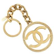 Chanel Vintage Pre-owned Metall nyckelhllare Yellow, Dam