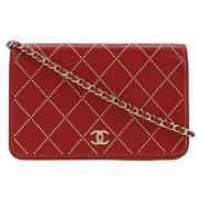 Chanel Vintage Pre-owned Laeder plnbcker Red, Dam