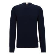 Hugo Boss Blå Crew Neck Tröja Blue, Herr