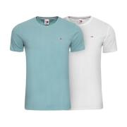 Tommy Jeans 2-Pack Stretch Bomull T-shirt - Multifärgad Multicolor, He...