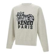 Kenzo Happy Tiger Grå Sweatshirt Gray, Herr