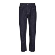 Eleventy Avslappnad passform Denim bomullsbyxor Blue, Herr