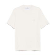 Brunello Cucinelli Vita T-shirts och Polos White, Herr