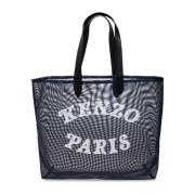 Kenzo Genomskinlig shopper väska Blue, Dam