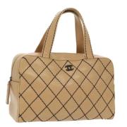 Chanel Vintage Pre-owned Laeder handvskor Beige, Dam