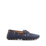 Tod's Blå Snörskor med Platt Sula Blue, Dam