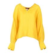 Max Mara Studio Ramie Blus Yellow, Dam