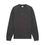 Filling Pieces Sweatshirt Boxy Broderad Vintage Svart Black, Herr