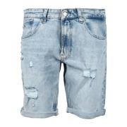 Tommy Jeans Casual Bermuda Shorts i Bomullsblandning Blue, Herr