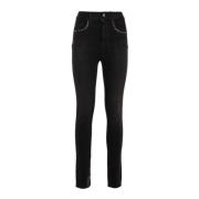 Liu Jo Högmidjade Skinny Jeans Black, Dam