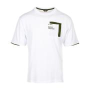 K-Way Vita T-shirts och Polos med Kontrastfickor White, Herr