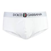 Dolce & Gabbana Logo Elastiska Bomullsbriefs White, Herr