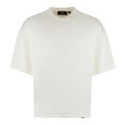 Represent Räfflad crew-neck T-shirt i bomull White, Herr