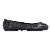 Tory Burch Läder Ballettflats Black, Dam