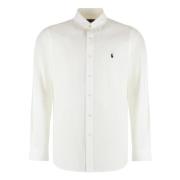 Polo Ralph Lauren Bomull Stretch Skjorta med Rundad Nederkant White, H...