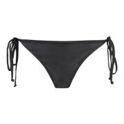 Ganni Kontrasterande Print Knut Sida Bikini Black, Dam