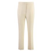 Calvin Klein Gabardine Bomullbyxor med Fickor Beige, Dam