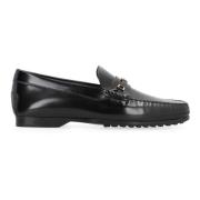 Tod's Patentläder Loafer med Front Horsebit Black, Herr