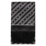 Dolce & Gabbana Lyxigt Sidenscarf med Jacquard-logotyp Black, Herr