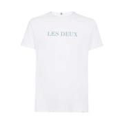 Les Deux Bomull Logo T-shirt White, Herr