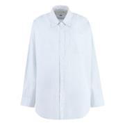 R13 Drop Neck Oxford Shirt Blue, Dam