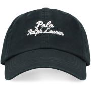 Polo Ralph Lauren Bomull Baseballkeps med Justerbar Rem Black, Dam