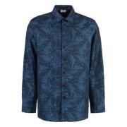 Etro Blommig bomullsskjorta Blue, Herr