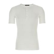 Dolce & Gabbana Högkvalitativ Maglieria T-shirt för män White, Herr