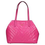 Guess Eco-läder Tote Bag Pink, Dam