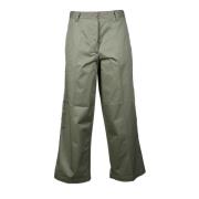 White Sand Bomull Elastan Pantalone Green, Dam