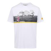 Iceberg Vit regular fit bomull jersey T-shirt med logo White, Herr