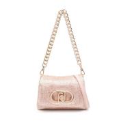 Liu Jo Blush Pink Foldover Chain-Link Väska Pink, Dam