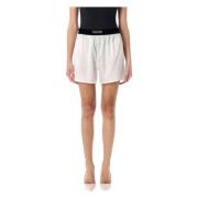 Tom Ford Lyxiga Ecru Silke Boxershorts White, Dam