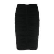 Givenchy Ruched Midi Skirt Black, Dam