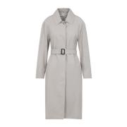 Max Mara Vit Sand Orleans Trench Coat Gray, Dam