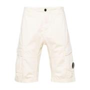 C.P. Company Cargo Shorts med Linsdetalj Beige, Herr