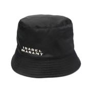 Isabel Marant Broderad Logga Bomullskeps Black, Dam