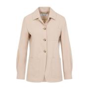 Max Mara Fickförsedd Pulvino Jacka Beige, Dam