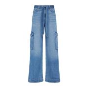 7 For All Mankind Vida vidsträckta jeans Blue, Dam