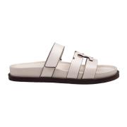 Tory Burch Ines Sport Lädersandal Elfenben Beige, Dam