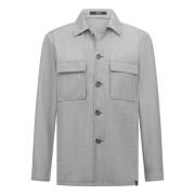 Boggi Milano Skjortskjorta i ull, Link Gray, Herr