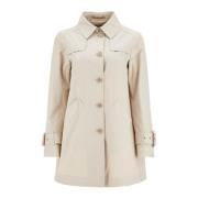 Herno Vattentät bomulls trenchcoat med knappar Beige, Dam