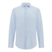 Boggi Milano Skjorta i stretchnylon, slim fit Blue, Herr