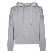 Golden Goose Hoodie med kristallutsmyckning Gray, Herr